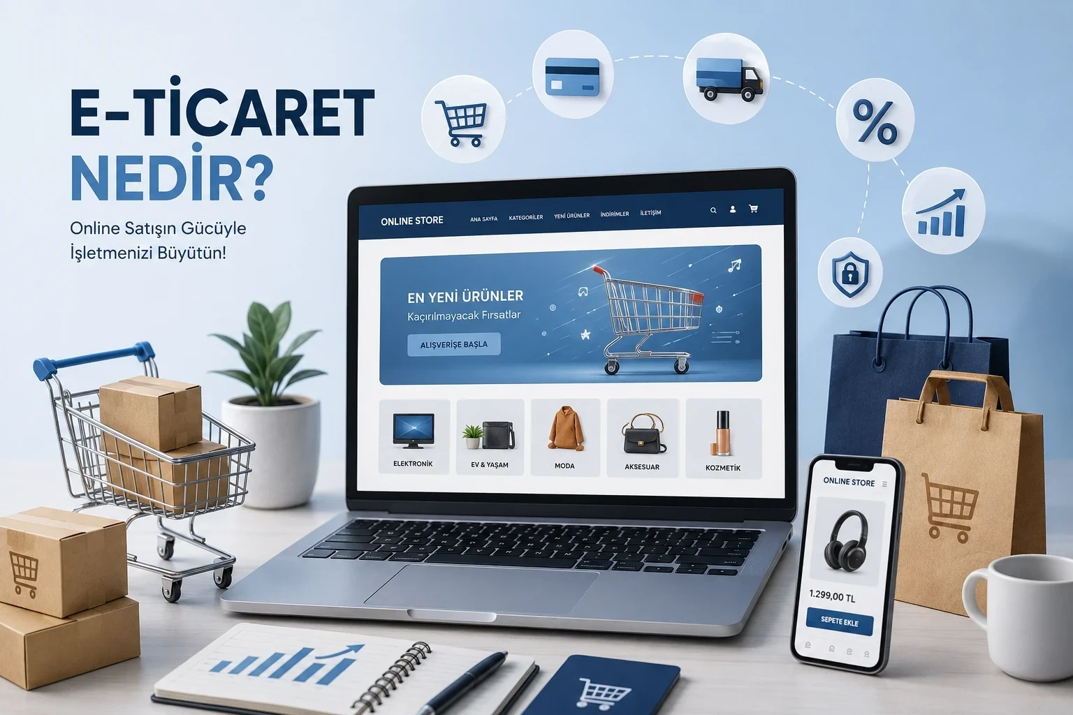 E-Ticaret Nedir? 2026’da E-Ticaret Sitesi Nasıl Kurulur?