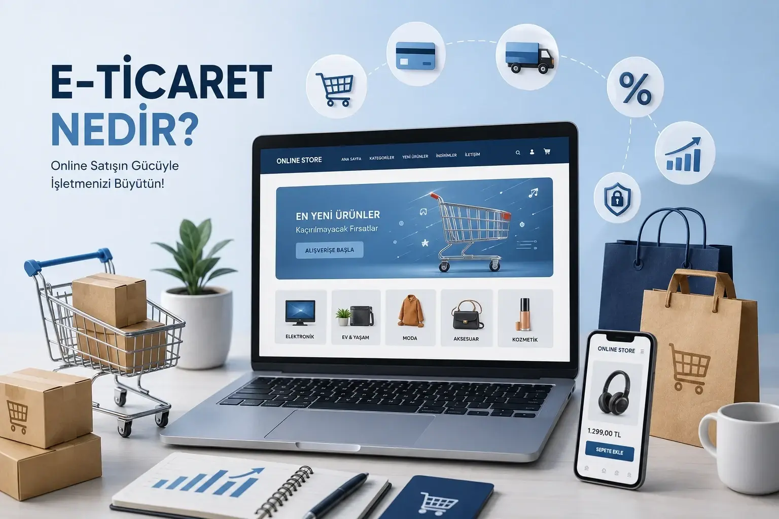 E-Ticaret Nedir? 2026’da E-Ticaret Sitesi Nasıl Kurulur?